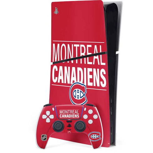 NHL Montreal Canadiens Lineup PS5 Slim Digital Edition Console Skin