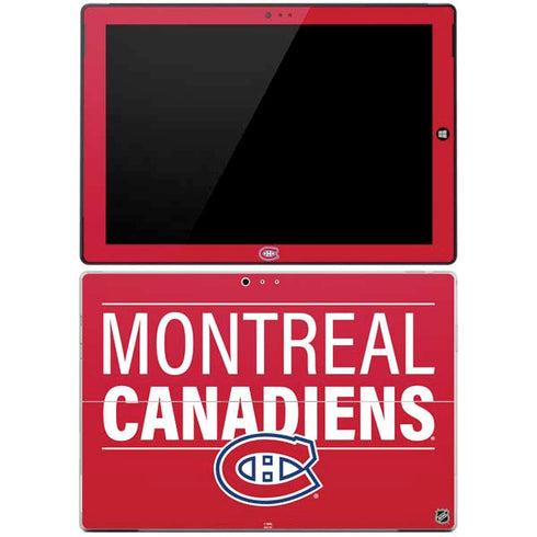 NHL Montreal Canadiens Lineup Surface Pro 3 Skin