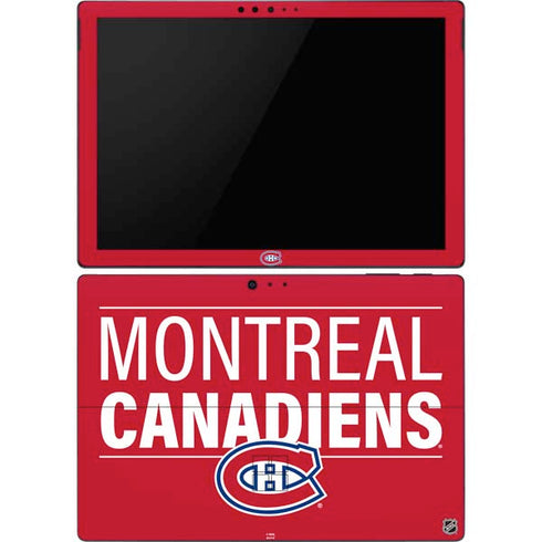 NHL Montreal Canadiens Lineup Surface Pro 6 Skin