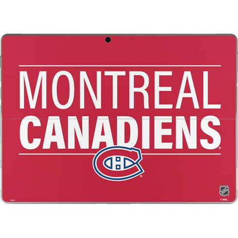 NHL Montreal Canadiens Lineup Surface Pro 8 Skin