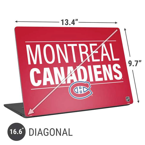 NHL Montreal Canadiens Lineup Universal Laptop 16.6in (13.4 x 9.7in) Skin