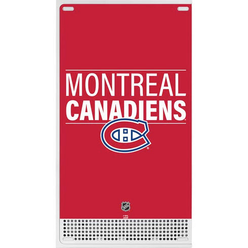 NHL Montreal Canadiens Lineup Xbox Series S Console Skin