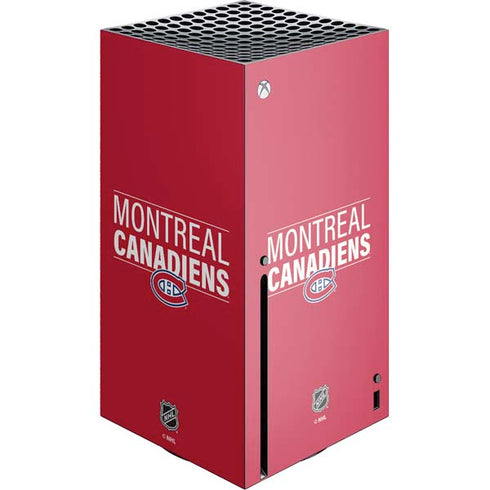 NHL Montreal Canadiens Lineup Xbox Series X Console Skin