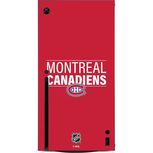 NHL Montreal Canadiens Lineup Xbox Series X Console Skin