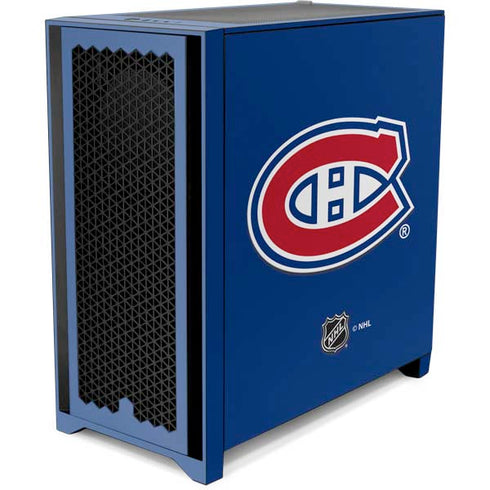 NHL Montreal Canadiens Solid Background Corsair 4000D Tempered Glass Mid-Tower ATX Case Skin
