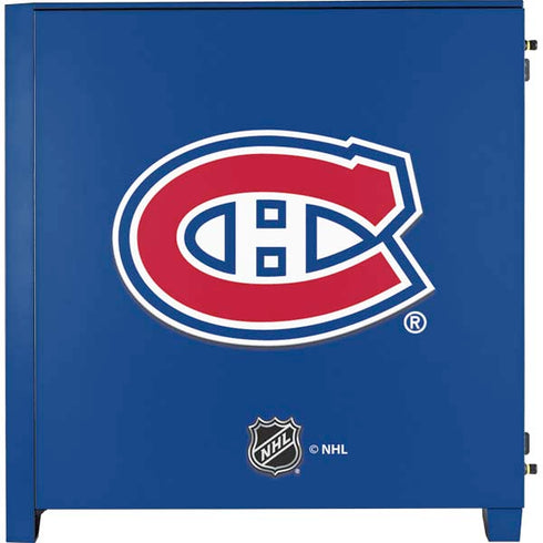 NHL Montreal Canadiens Solid Background Corsair 4000D Tempered Glass Mid-Tower ATX Case Skin