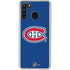 NHL Montreal Canadiens Solid Background Galaxy A21 Clear Case