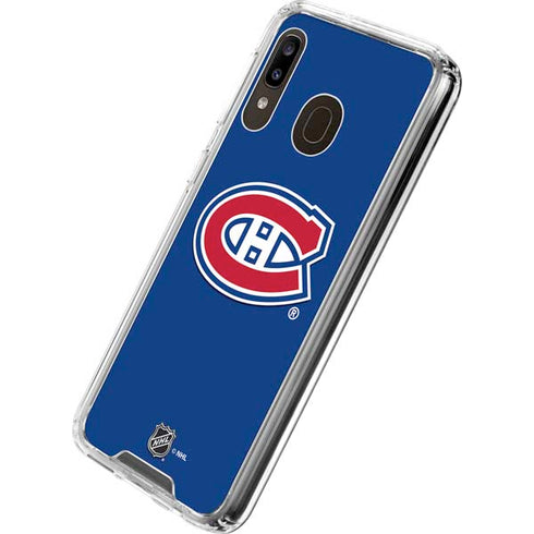 NHL Montreal Canadiens Solid Background Galaxy A30 Clear Case
