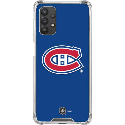 NHL Montreal Canadiens Solid Background Galaxy A32 5G Clear Case