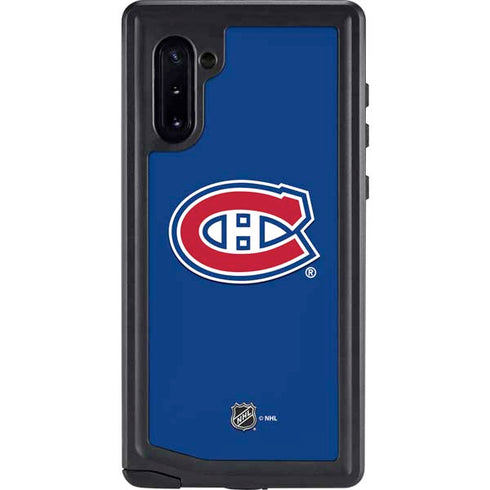 NHL Montreal Canadiens Solid Background Galaxy Note 10 Waterproof Case