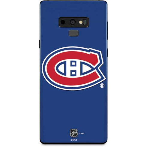 NHL Montreal Canadiens Solid Background Galaxy Note 9 Skin