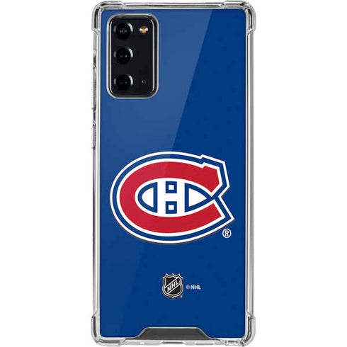 NHL Montreal Canadiens Solid Background Galaxy Note20 5G Clear Case