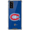 NHL Montreal Canadiens Solid Background Galaxy Note20 5G Clear Case