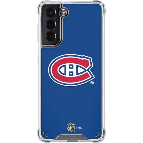 NHL Montreal Canadiens Solid Background Galaxy S21 5G Clear Case
