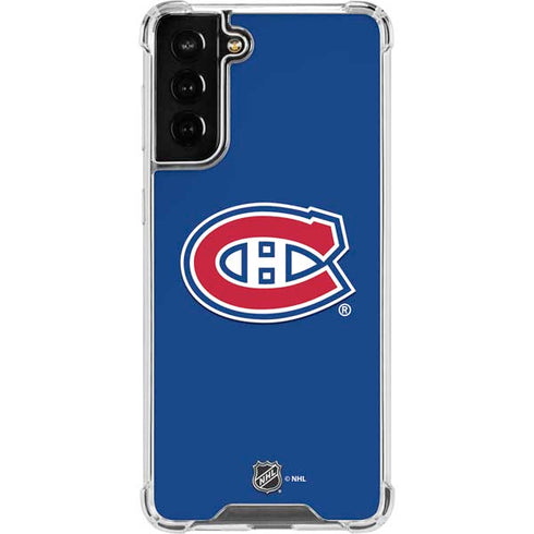NHL Montreal Canadiens Solid Background Galaxy S21 FE Clear Case