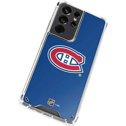 NHL Montreal Canadiens Solid Background Galaxy S21 Ultra 5G Clear Case