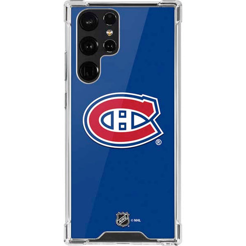 NHL Montreal Canadiens Solid Background Galaxy S22 Ultra Clear Case