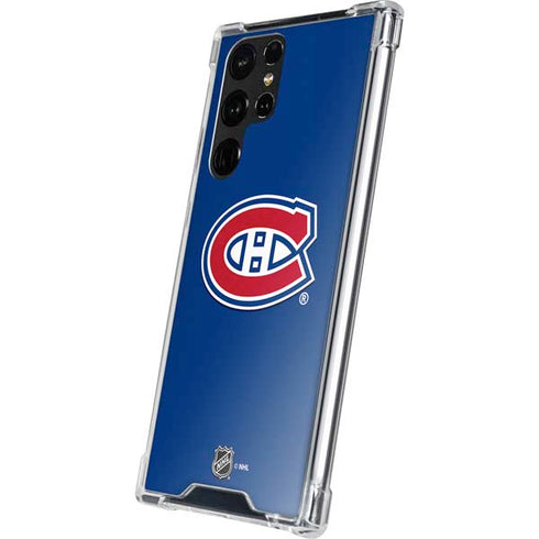 NHL Montreal Canadiens Solid Background Galaxy S22 Ultra Clear Case