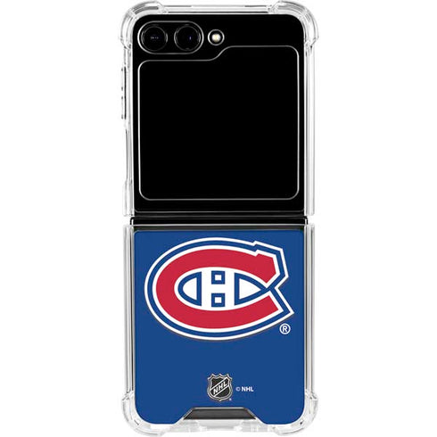 NHL Montreal Canadiens Solid Background Galaxy Z Flip5 5G Clear Case