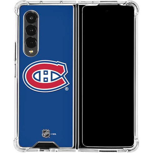 NHL Montreal Canadiens Solid Background Galaxy Z Fold4 5G Clear Case