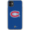 NHL Montreal Canadiens Solid Background iPhone 11 Clear Case