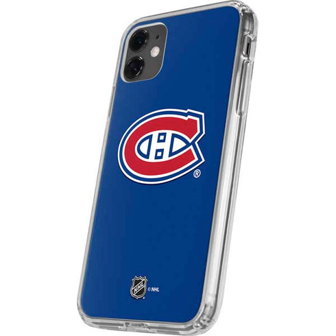 NHL Montreal Canadiens Solid Background iPhone 11 Clear Case