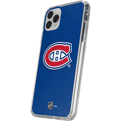 NHL Montreal Canadiens Solid Background iPhone 11 Pro Clear Case