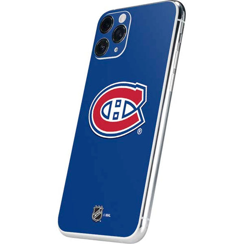 NHL Montreal Canadiens Solid Background iPhone 11 Pro Skin