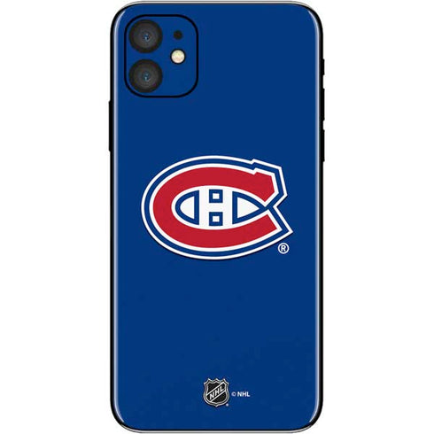 NHL Montreal Canadiens Solid Background iPhone 11 Skin