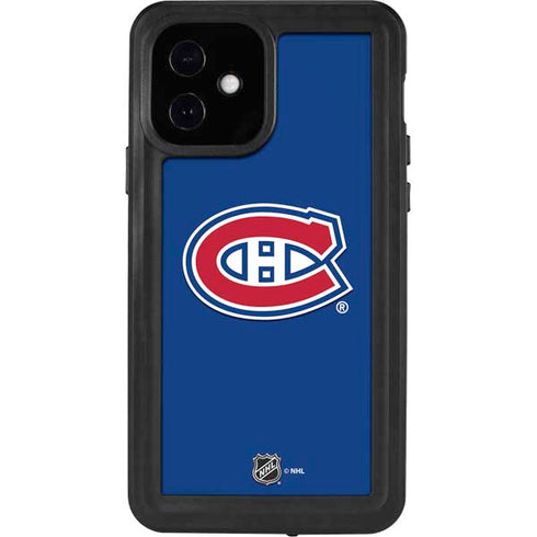 NHL Montreal Canadiens Solid Background iPhone 12 Waterproof Case