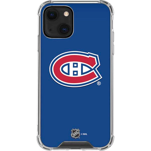 NHL Montreal Canadiens Solid Background iPhone 13 Mini Clear Case