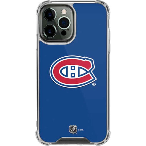 NHL Montreal Canadiens Solid Background iPhone 13 Pro Max Clear Case