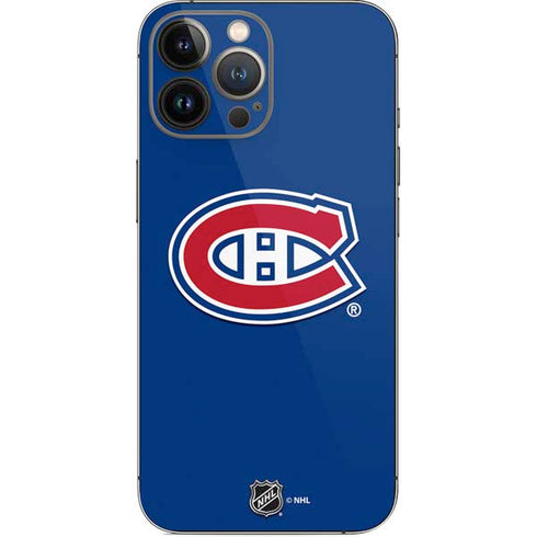 NHL Montreal Canadiens Solid Background iPhone 13 Pro Max Skin