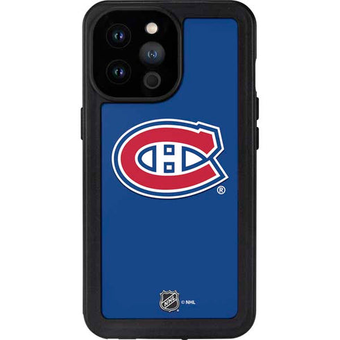 NHL Montreal Canadiens Solid Background iPhone 14 Pro Max Waterproof Case