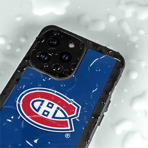 NHL Montreal Canadiens Solid Background iPhone 14 Pro Max Waterproof Case