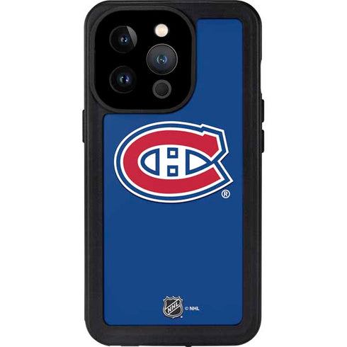 NHL Montreal Canadiens Solid Background iPhone 14 Pro Waterproof Case