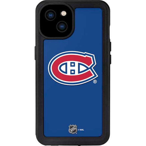 NHL Montreal Canadiens Solid Background iPhone 15 Plus Waterproof Case