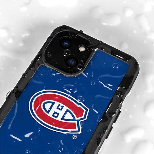 NHL Montreal Canadiens Solid Background iPhone 15 Plus Waterproof Case