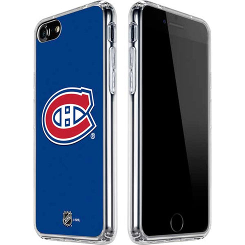 NHL Montreal Canadiens Solid Background iPhone SE (2nd & 3rd Gen) Clear Case