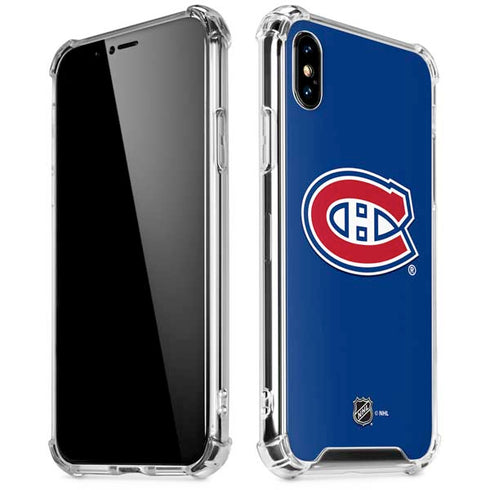 NHL Montreal Canadiens Solid Background iPhone XS Max Clear Case