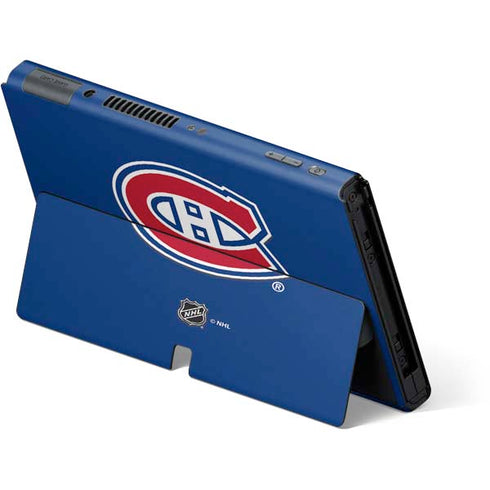 NHL Montreal Canadiens Solid Background Nintendo Switch OLED (2021) Skin