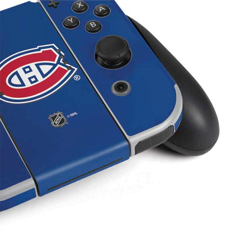 NHL Montreal Canadiens Solid Background Nintendo Switch OLED (2021) Skin