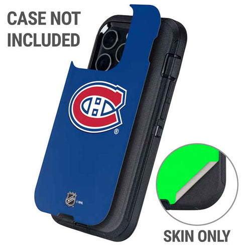 NHL Montreal Canadiens Solid Background Otterbox Defender iPhone Skin