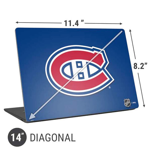 NHL Montreal Canadiens Solid Background Universal Laptop 14in (11.4 x 8.2in) Skin