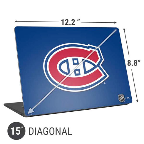 NHL Montreal Canadiens Solid Background Universal Laptop 15in (12.2 x 8.8in) Skin
