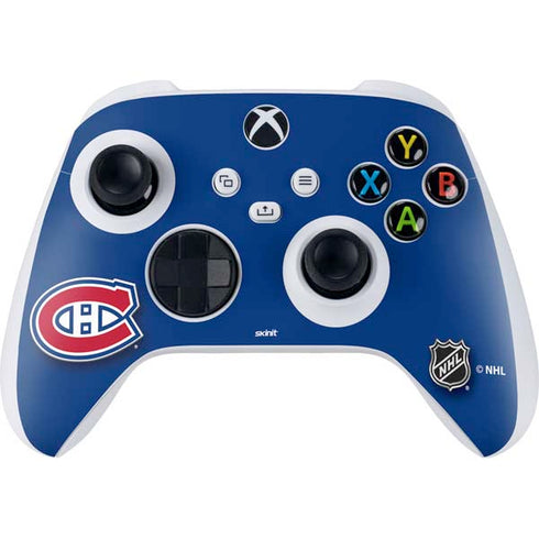 NHL Montreal Canadiens Solid Background Xbox Series S Controller Skin