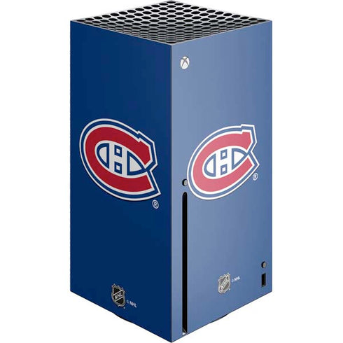 NHL Montreal Canadiens Solid Background Xbox Series X Console Skin