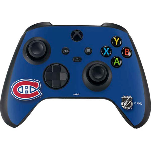 NHL Montreal Canadiens Solid Background Xbox Series X Controller Skin