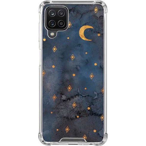 Moon and Stars Galaxy A12 Clear Case