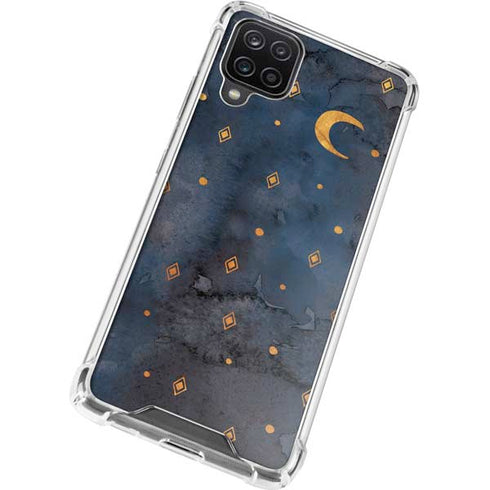 Moon and Stars Galaxy A12 Clear Case